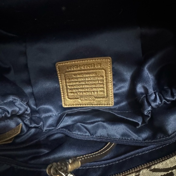 Coach Brown and Red Signature Tote Bag - Picture 3 of 6